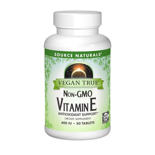 Source Naturals, Vegan True Vitamin E D-Alpha Tocopheryl Succinate, 400 IU, 50 Tabs