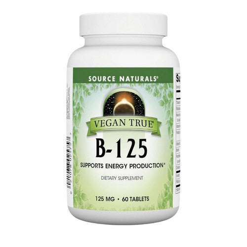 Source Naturals, Vegan True B-125, 125 mg, 60 Tabs