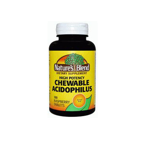Nature's Blend, Acidophilus Chewable Raspberry Flavor, 100 Tabs