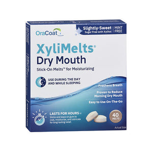 OraCoat, Xylimelts Dry Mouth Stick-On Melts Slightly Sweet, 40 Each