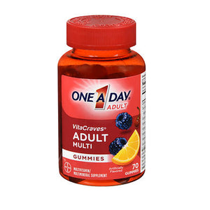 One A Day, Vitacraves Adult Multivitamin Gummies, 70 Each