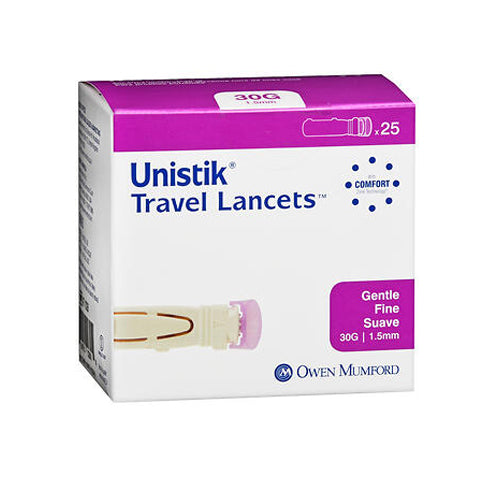 Unilet, Travel Lancets Gentle Fine, 30 Grade 25 Each