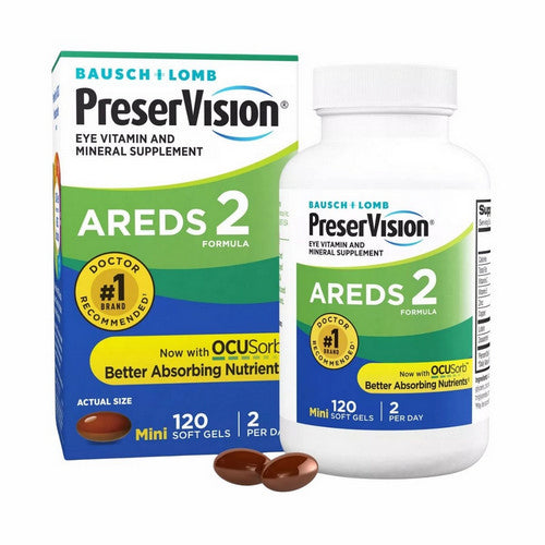 Bausch + Lomb, Preservision Areds 2 Formula Mini, 120 Softgels
