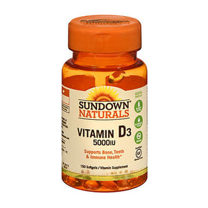 Sundown Naturals, Vitamin D3, 50 Mcg, 150 Softgels