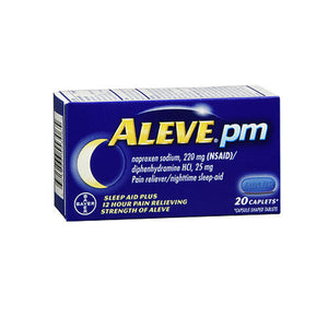 Aleve, Pm Pain Reliever & Nighttime Sleep-Aid, 20 Caplets