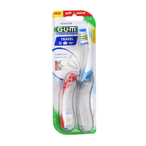 Gum, Travel Toothbrush Soft, 2 Each