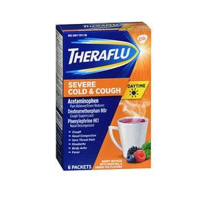 Theraflu, Severe Cold Relief Packets Daytime Berry Burst, 6 Each