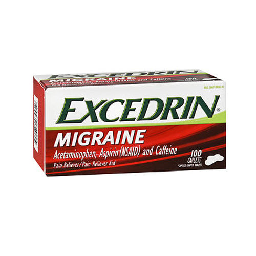 Excedrin, Excedrin Migraine Caplets, 100 Caps