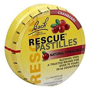 Bach, Rescue Pastilles Tin, Cranberry 1.7 Oz