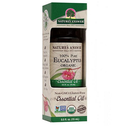 Nature's Answer, Pure Organic Essential Oil Eucalyptus, 0.5 Oz