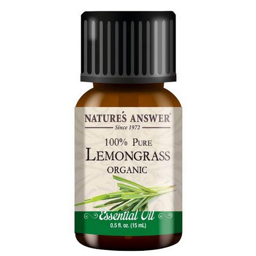 Nature's Answer, Pure Organic Essential Oil Lemongrass, 0.5 Oz
