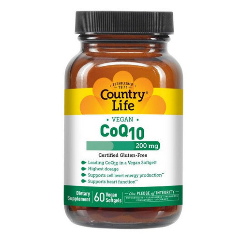 Country Life, CO Q 10, 200 mg, 60 Softgels
