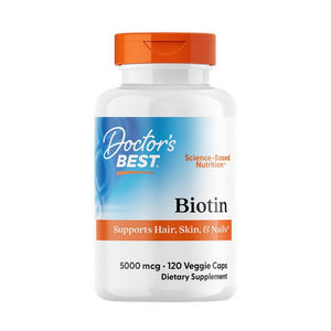Doctors Best, Biotin, 5000 Mcg, 120 Veggie Caps