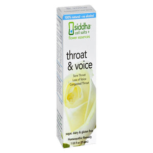 Sidda Flower Essences, Cells Salts + Flower Essences - Throat & Voice, 1 Oz