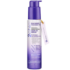 Giovanni Cosmetics, 2Chic Repairing Super Potion Hair Oil Serum With Blackberry And Coconut Oil, 2.75 Oz