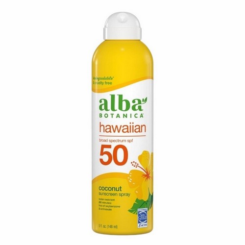 Alba Botanica, Hawaiian Sunscreen Spray Spf 50 Coconut, 5 Oz