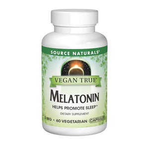 Source Naturals, Vegan True Melatonin, 3 mg, 60 Veg Caps