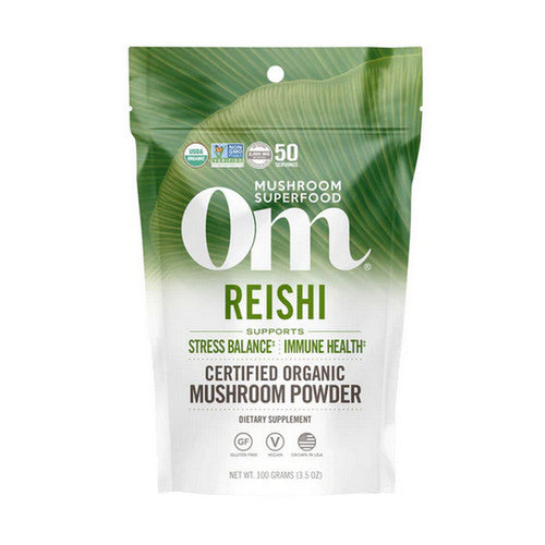 Om Mushrooms, Organic Mushroom Nutrition Supplement Powder Reishi, 3.5 Oz