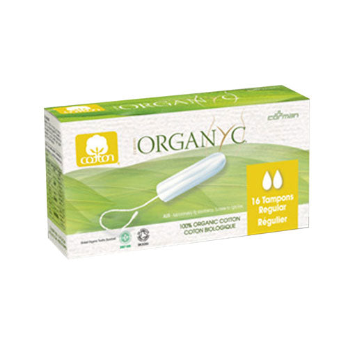 Organyc, Non-Applicator Regular Tampon, 16 Count