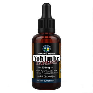 Amazing Herbs, Yohimbe Express Liquid Extract Alcohol Free, 100 Mg, 1 Oz