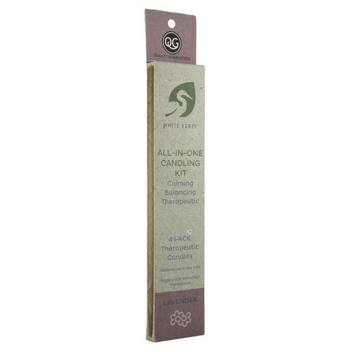 White Egret, Aromatherapy Ear Candles, Lavender 4 Ct