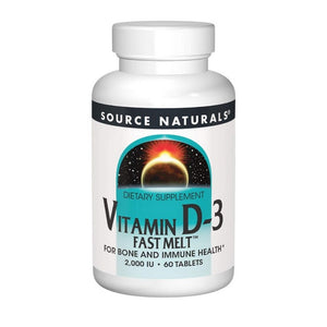 Source Naturals, Vitamin D-3, 2000 IU, Black Cherry-Peach 60 Tabs