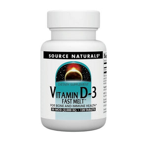 Source Naturals, Vitamin D-3, 2000 IU, Black Cherry-Peach 120 Tabs