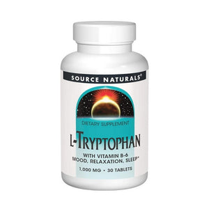 Source Naturals, L-Tryptophan with Vitamin B-6, 1000 mg, 30 Tabs