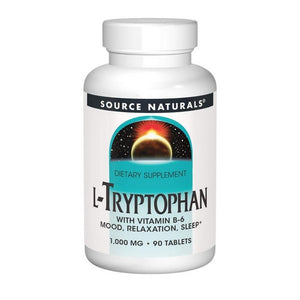 Source Naturals, L-Tryptophan with Vitamin B-6, 1000 mg, 90 Tabs