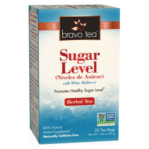 Bravo Tea, Sugar Level Herbal Tea With White Mulberry, 20 Bags