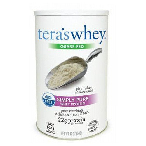 Simply Tera's, Whey Grass Fed Simply Pure Whey Protein Powder Unsweetened, 12 Oz