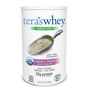 Tera's Whey, Whey Grass Fed Simply Pure Whey Protein Powder Unsweetened, 12 Oz