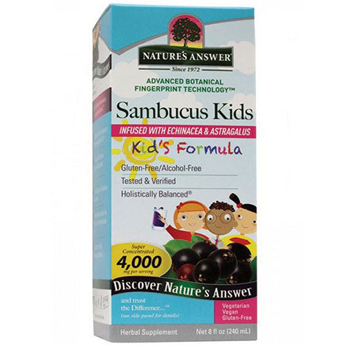 Nature's Answer, Kids' Sambucus Liquid Alcohol Free, 4000 Mg, 8 Oz