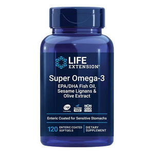 Life Extension, Super Omega 3 EPA And DHA Fish Oil, 120 Enteric Coated Softgel