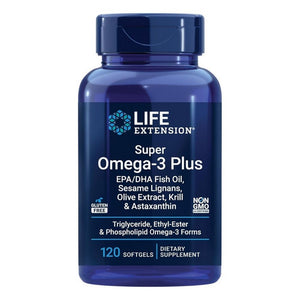 Life Extension, Super Omega 3 Plus EPA/DHA Fish Oil Krill And Astaxanthin, 120 Soft Gels