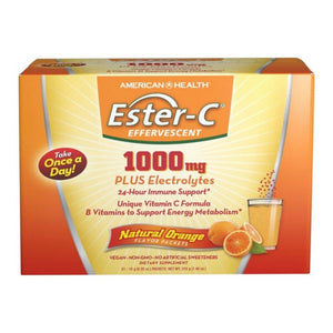 Ester-C, Ester-C Effervescent Natural Orange Flavor, 1000 Mg, 21 Packets