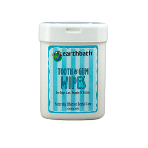 Earthbath, Tooth & Gum Wipes, Lite Peppermint 25 Count
