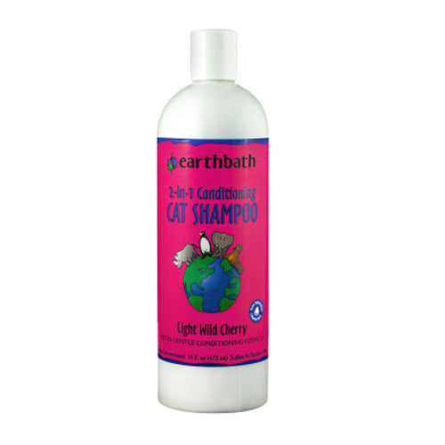 Earthbath, Cat 2-in-1 Conditioning Shampoo, Lite Wild Cherry Essence 16 oz
