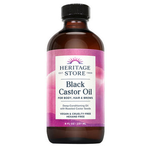 Heritage Store, Black Castor Oil, 8 Oz