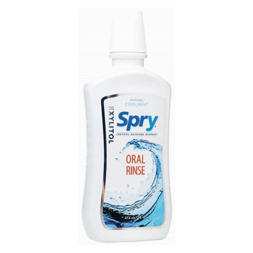 Xlear Inc, Spry Dental Defense Oral Rinse with Xylitol Cool Mint, 16 Oz