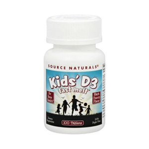 Source Naturals, Kids D-3 Fast Melt, 400 IU, Black Cherry 100 Tabs