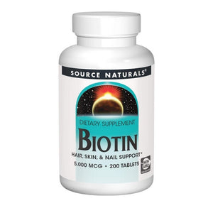 Source Naturals, Biotin, 5,000 mcg, 200 Tabs