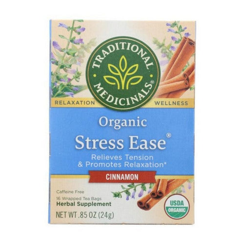 Traditional Medicinals, Organic Stress Ease Tension Relief Lemon Verbena Mint, 16 Count