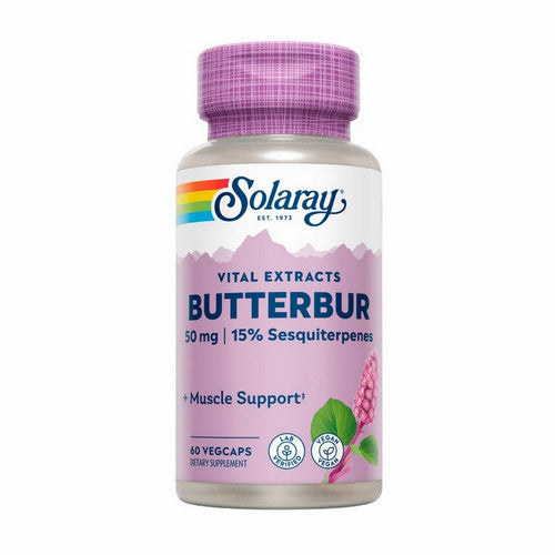 Solaray, Vital Extracts Butterbur, 50 Mg, 60 Veg Caps