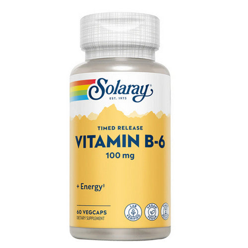 Solaray, Vitamin B-6 Timed Release, 100 mg, 60 Caps