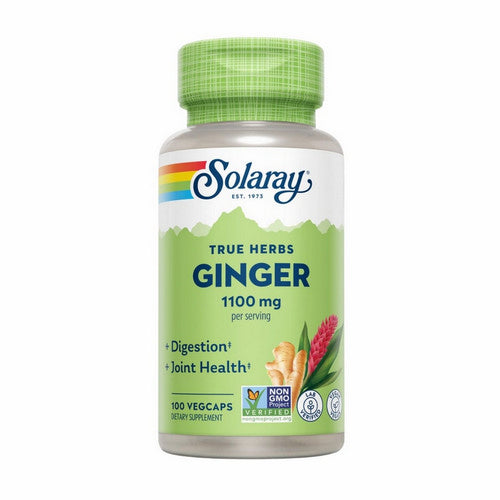 Solaray, True Herbs Ginger Root, 550 Mg, 100 Veg Caps
