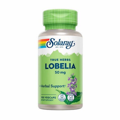 Solaray, True Herbs Lobelia, 50 mg, 100 Veg Caps