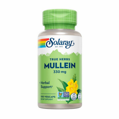 Solaray, True Herbs Mullein, 330 Mg, 100 Veg Caps