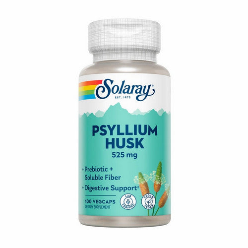 Solaray, Psyllium Husk, 525 Mg, 100 Veg Caps