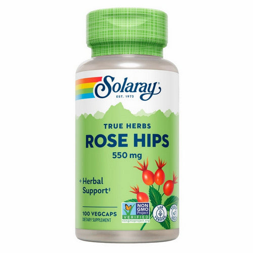 Solaray, True Herbs Rose Hips, 550 Mg, 100 Veg Caps